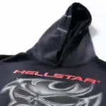 Black Hellstar Airbrushed Skull Hoodie