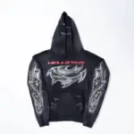 Black Hellstar Airbrushed Skull Hoodie