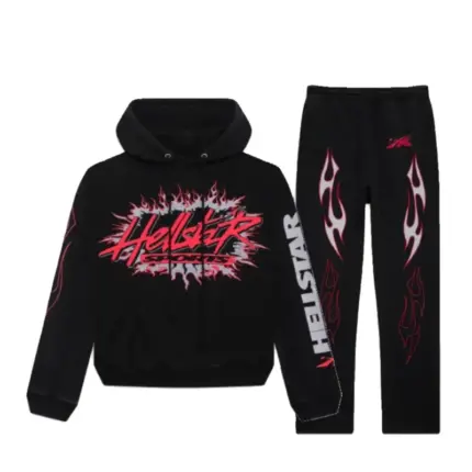 Black Hellstar Sports Future Flame Tracksuit