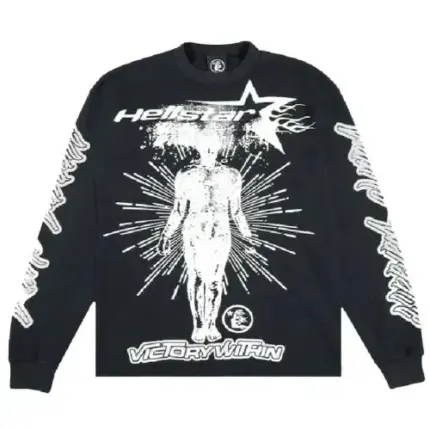 Black Hellstar Victory Thermal Crewneck Sweatshirt