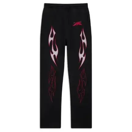 Black/Red Hellstar Sports Future Flame Sweatpants