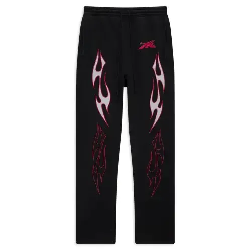 Black/Red Hellstar Sports Future Flame Sweatpants