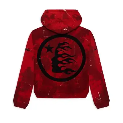 Hellstar Sports Red Tye-Dye Skull Hoodie