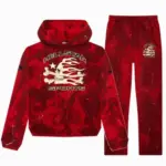 Hellstar Sports Red Tye-Dye Skull Tracksuit