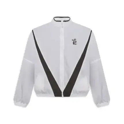 White Hellstar Zip-Up Track Jacket