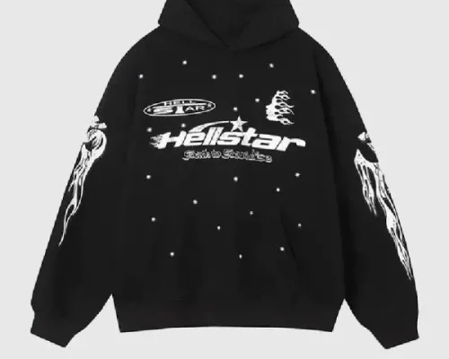 Black Hellstar Studios Racer Vintage Hoodie